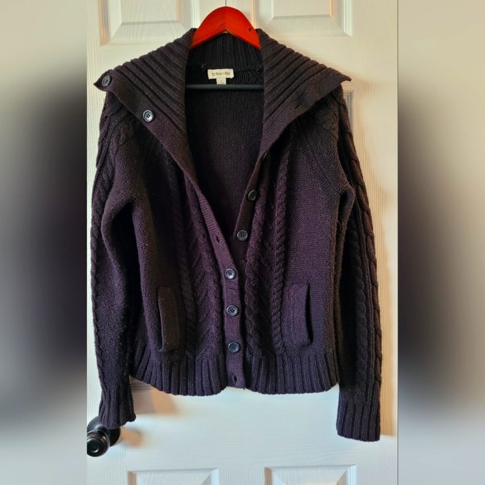ST. John's Bay women's dark purple sweater  Size L